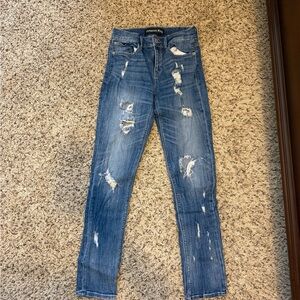 Express Distressed Blue Jeans